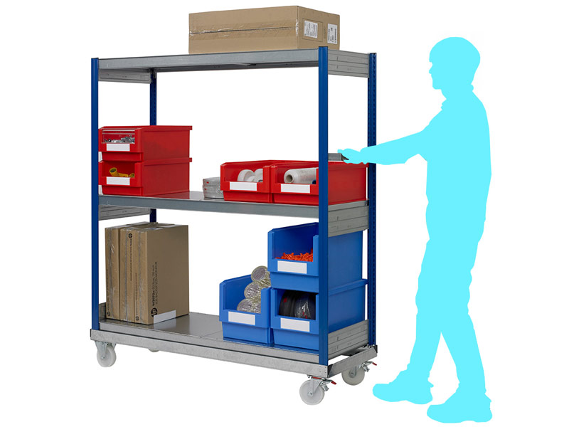 Buy 3 Shelf Warehouse Order Picking Trolley | Free Delivery