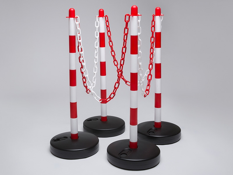 Plastic Chain Barrier (Red & White) | Free Delivery