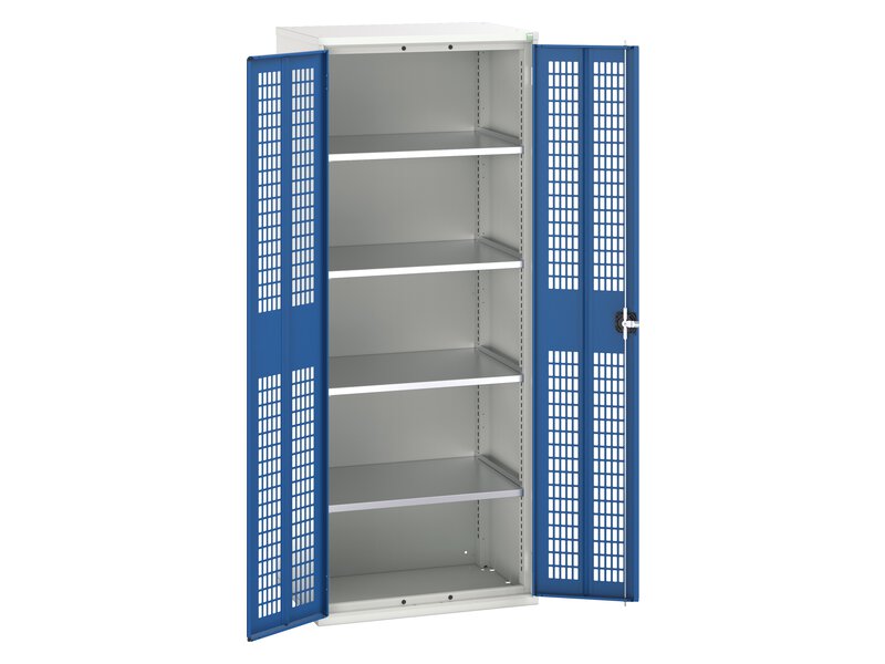 Vented Cupboard (Light Grey / Blue)