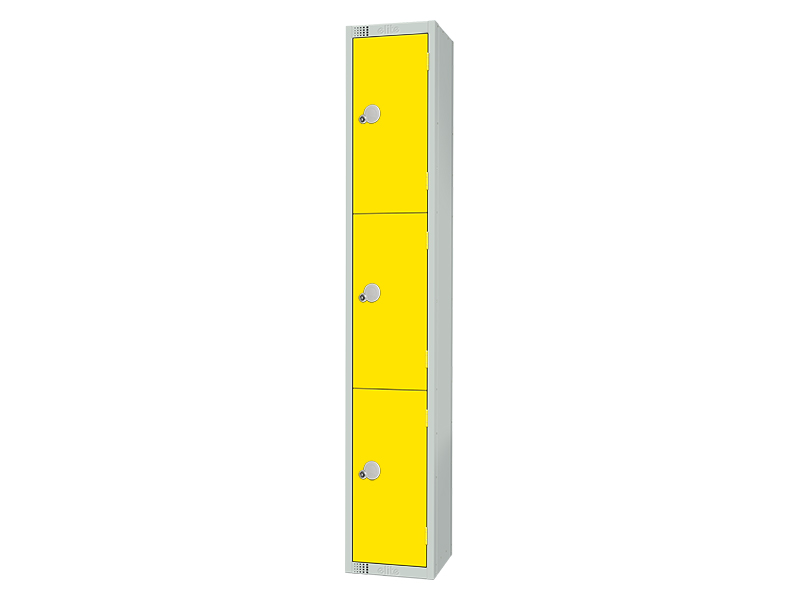 Workplace Lockers (3 Door, Yellow)