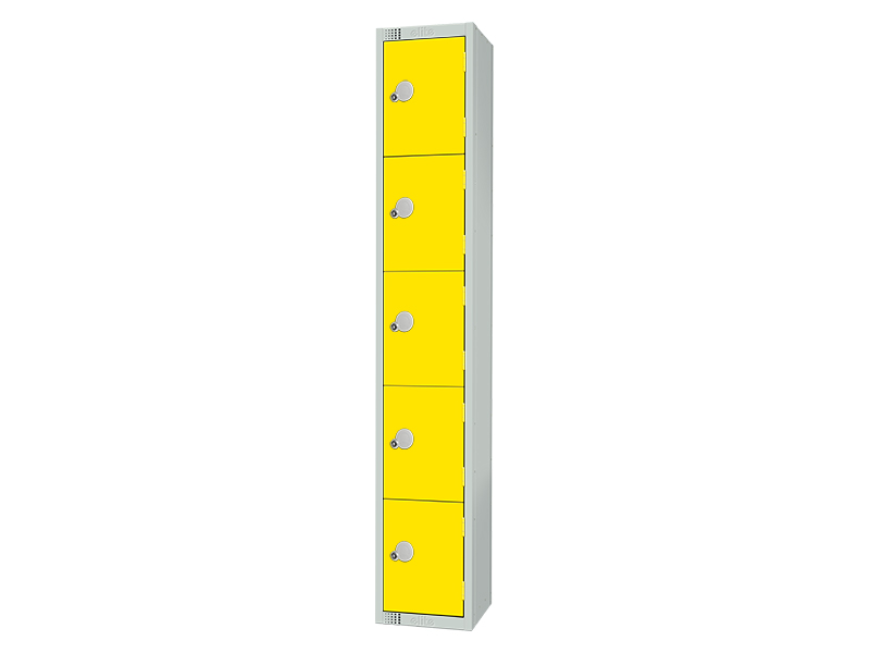 Handbag Lockers (5 Door, Yellow)