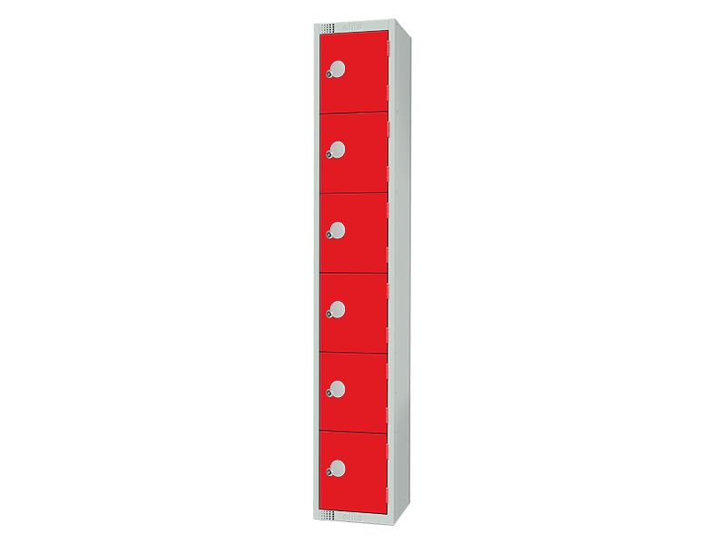 Staff Room Lockers (6 Door, Red)