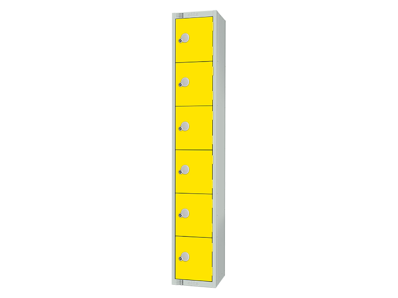 Staff Room Lockers (6 Door, Yellow)