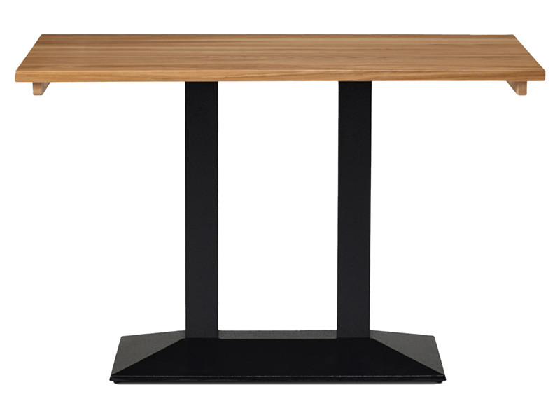 Quattro Pyramid Twin Base Dining Height Table (Oak)