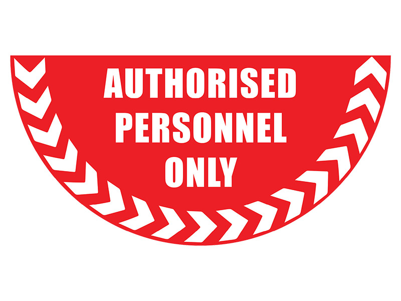 Authorised Personnel Floor Graphic Marker