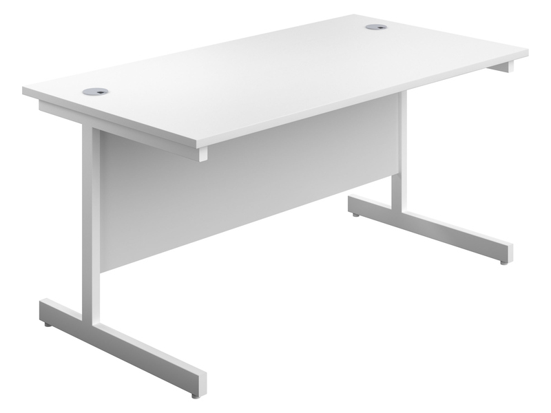 Ergonomic Desk (730H x 1200W x 600L, White / White)