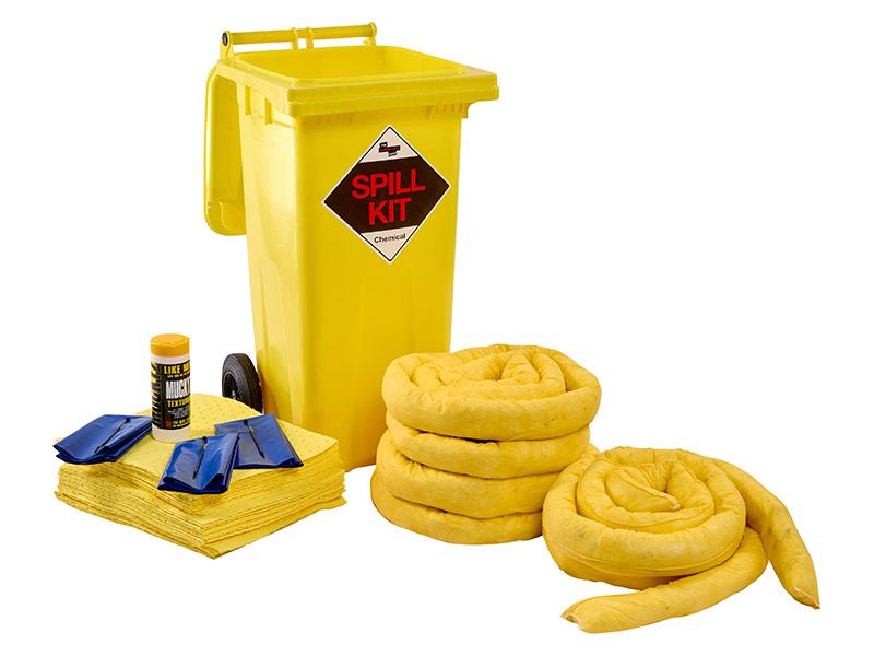120L Chemical Spill Kit in Wheelie-bin