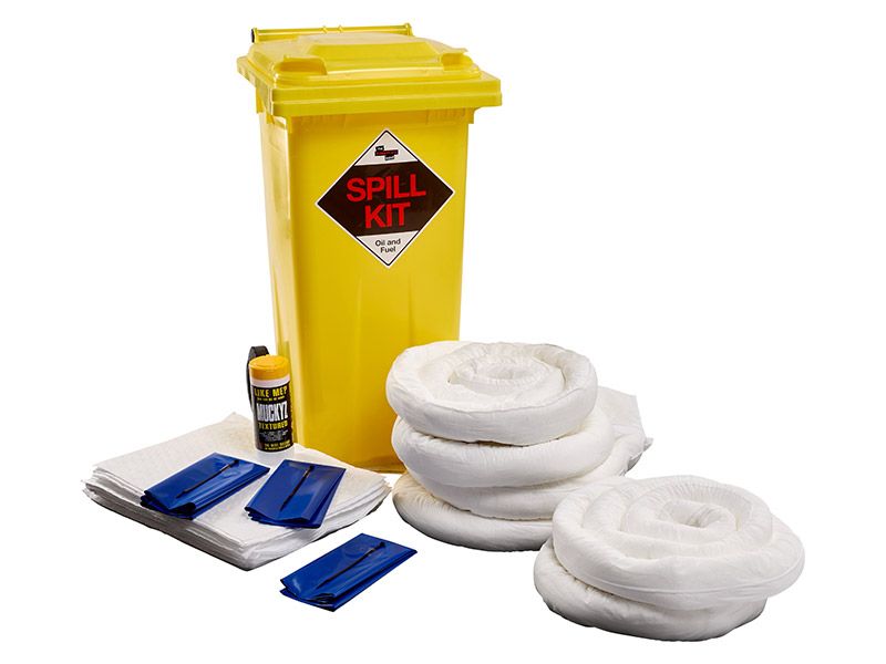 120L Oil & Fuel Spill Kit in Wheelie-bin