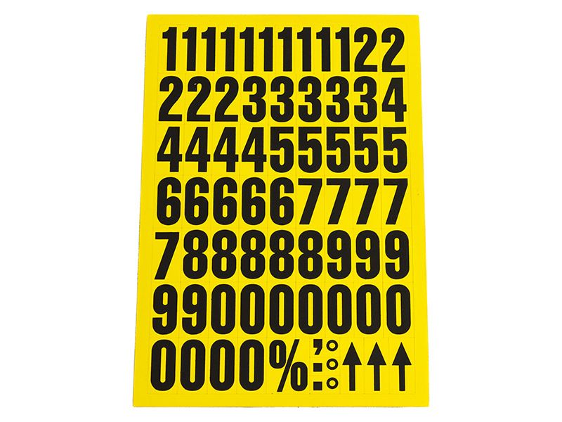 Black on Yellow Magnetic Numbers