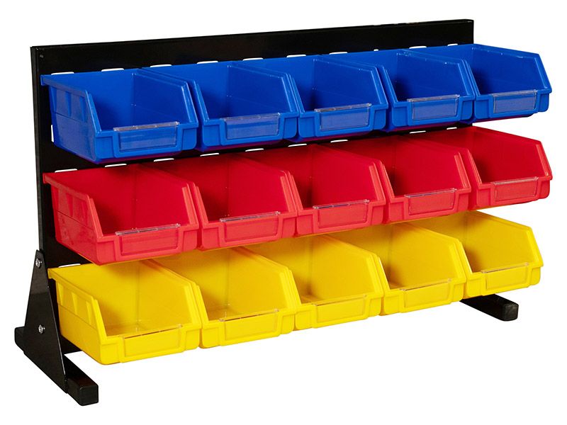 Louvred Panel Bin Rack