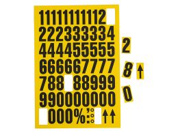 Black on Yellow Magnetic Numbers