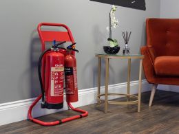 Double Fire Extinguisher Stand