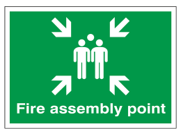 "Fire Assembly Point" Fire Exit Sign