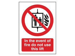 "In The Event Of Fire" Fire Safety Equipment Sign