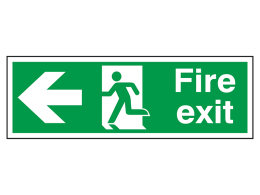 "Fire Exit Arrow Left" Fire Exit Direction Sign