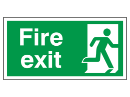 "Fire Exit Man Right" Fire Exit Direction Sign