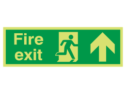 "Fire Exit Up" Glow in the Dark Safety Sign