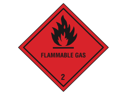 "Flammable Gas" Hazard Warning Labels