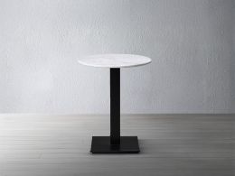 Forza Solid Marble Round Dining Height Table