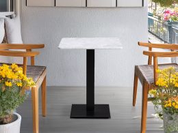 Forza Solid Marble Square Dining Height Table