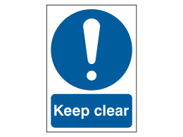 "Keep Clear" Mandatory Site Safety Sign