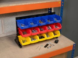 Louvred Panel Bin Rack