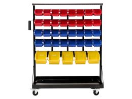 Louvred Panel Bin Trolley