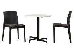 Werzalit Round White Table