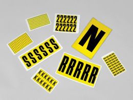 Yellow Self Adhesive Numbers & Letters