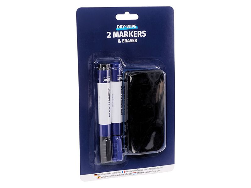 2 Whiteboard Markers & Eraser