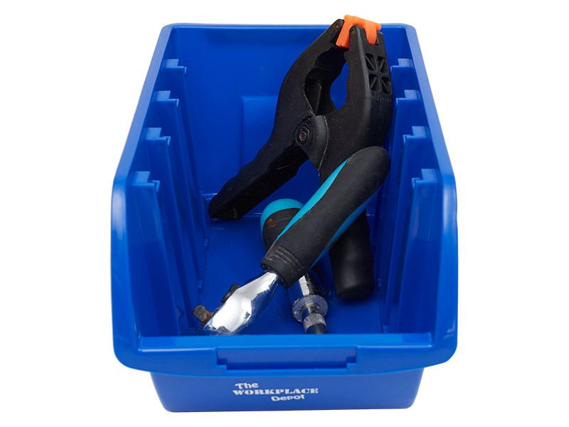 Blue Plastic Storage Bins