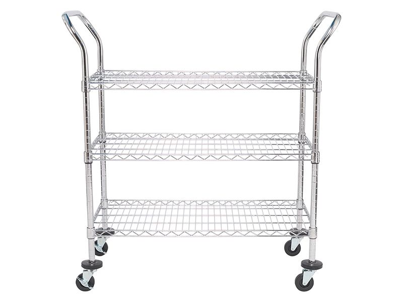 Chrome Wire Mesh Trolley