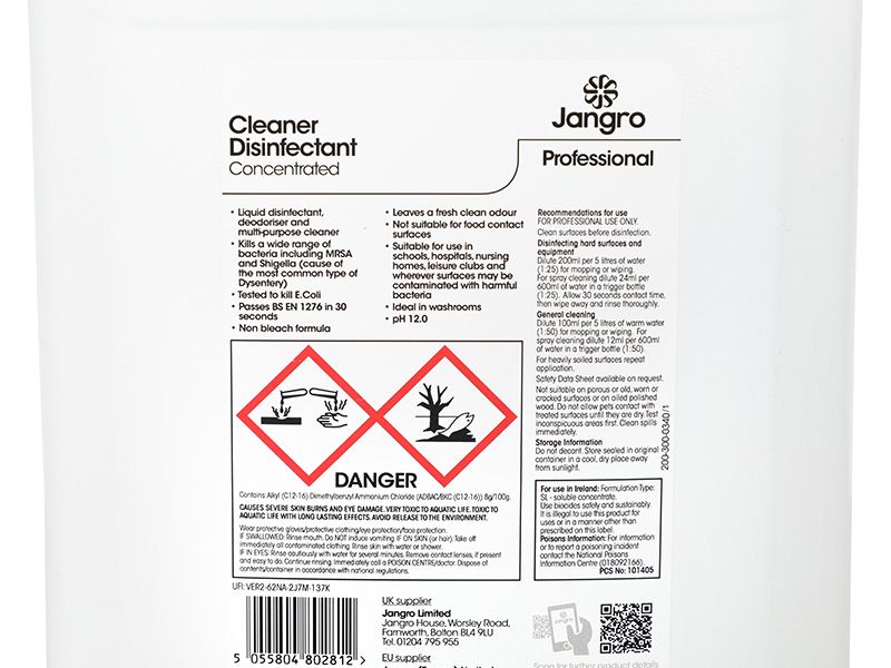 Concentrated Cleaner Disinfectant