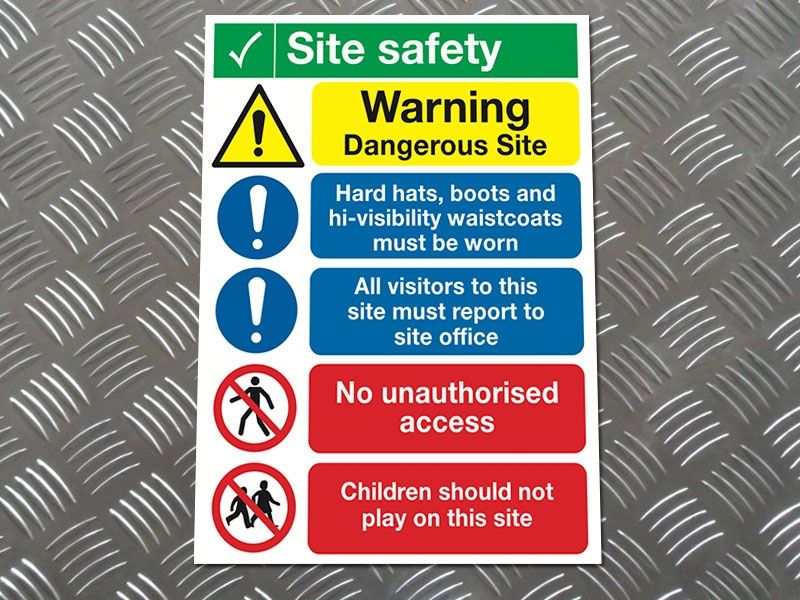 "Dangerous Site" Construction Site Safety Board