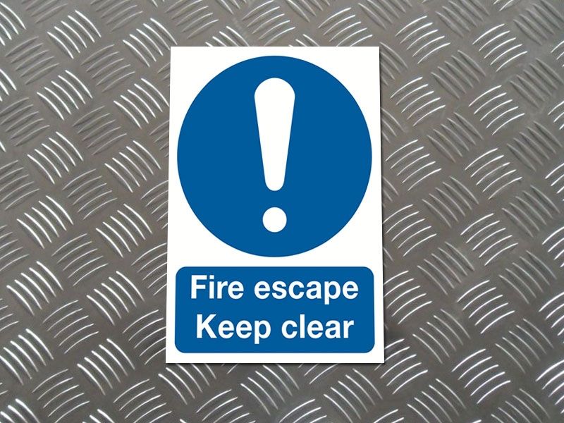 "Escape Route" Mandatory Site Safety Sign