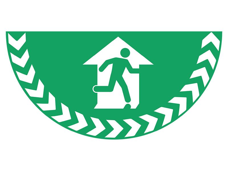 Fire Exit Symbol Floor Graphic