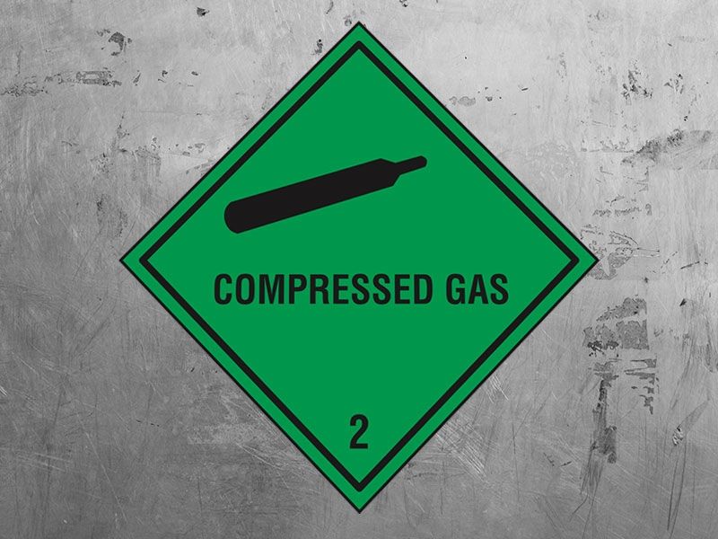 "Compressed Gas" Hazard Warning Labels