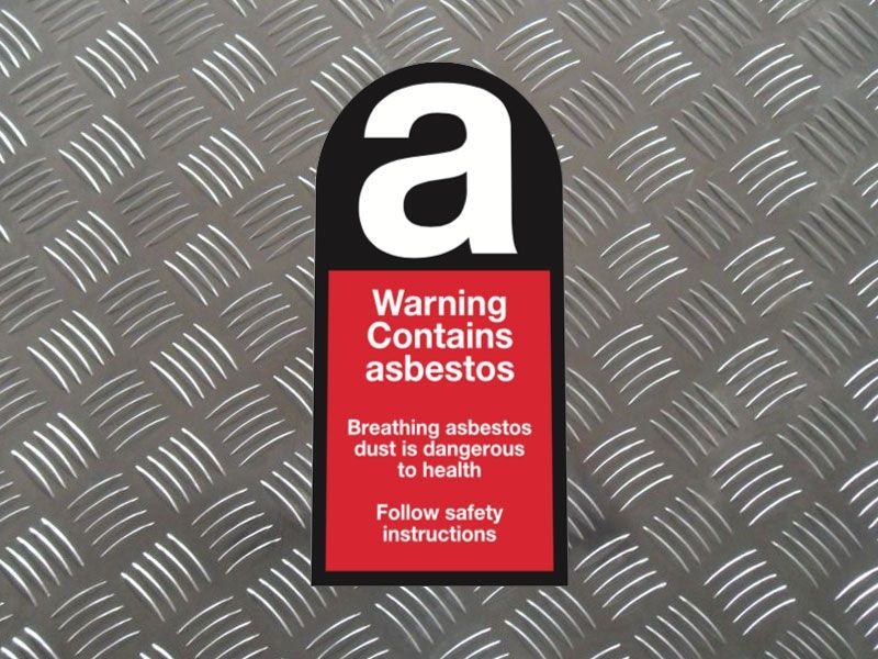 "Warning Contains Asbestos" Labels on a Roll