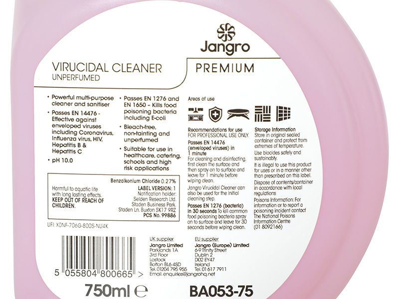 Virucidal Cleaner Spray