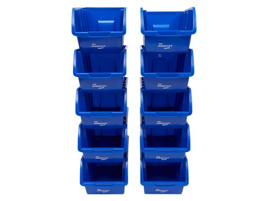 Blue Plastic Storage Bins