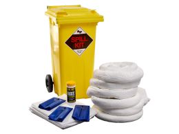 120L Oil & Fuel Spill Kit in Wheelie-bin