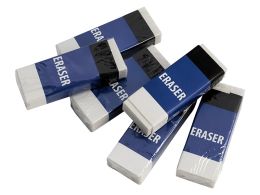 6 White Erasers