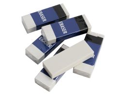 6 White Erasers