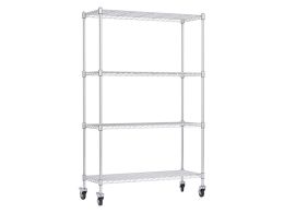 Chrome Shelving with Wheels