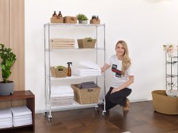 Chrome Shelving with Wheels