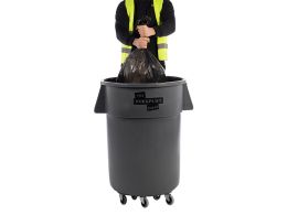 Round Utility Bin with Dolly