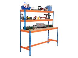 Workbench with Storage Bins