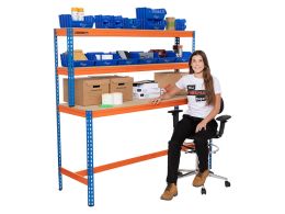 Workbench with Storage Bins