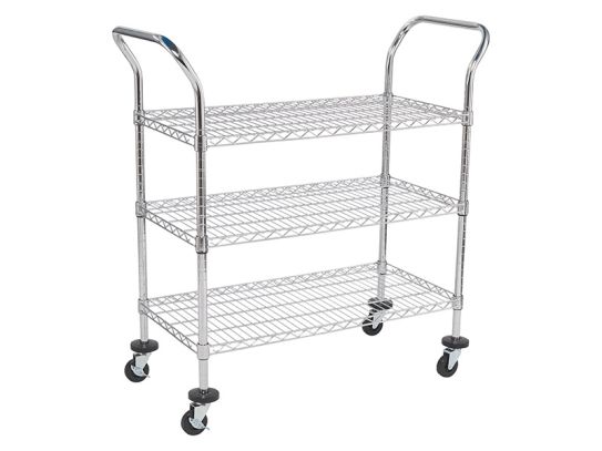 Chrome Wire Mesh Trolley