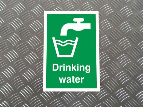 "Drinking Water" First Aid Sign